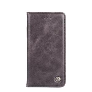 huismerk Voor Samsung Galaxy S10 5G Niet-magnetische retro textuur horizontale flip lederen behuizing met Holder & Card Slots & Wallet(Grijs)