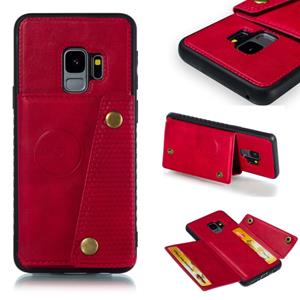 huismerk Lederen beschermhoes voor Galaxy S9 (rood)