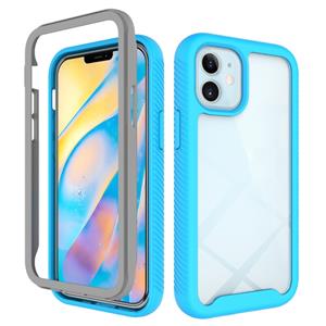 huismerk Voor iPhone 12 Starry Sky Solid Color Series Shockproof PC + TPU Beschermhoes (lichtblauw)