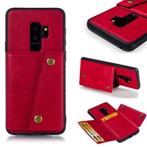 huismerk Lederen beschermhoes voor Galaxy S9 plus (rood)