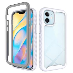 huismerk Voor iPhone 12 mini Starry Sky Solid Color Series Shockproof PC + TPU Beschermhoes(Wit)