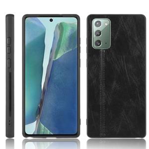 huismerk Voor Samsung Galaxy Note20 Schokbestendige naaikoeienhuid PC + PU + TPU-hoesje(zwart)