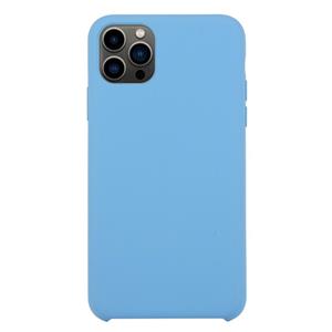 huismerk Solid Silicone Phone Case voor iPhone 13 Pro (Azure)