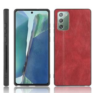 huismerk Voor Samsung Galaxy Note20 Schokbestendige naaikoeienhuid PC + PU + TPU-hoesje(rood)