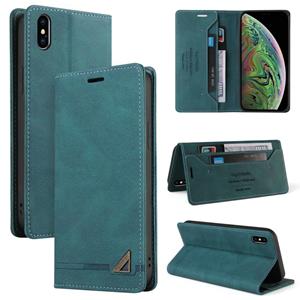 huismerk Huid Feel Anti-Diefstal Borstel Horizontale Flip Lederen Case met Houder & Card Slots & Portemonnee voor iPhone XS MAX