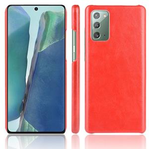 huismerk Voor Samsung Galaxy Note20 Schokbestendige Litchi Texture PC + PU Case(Rood)