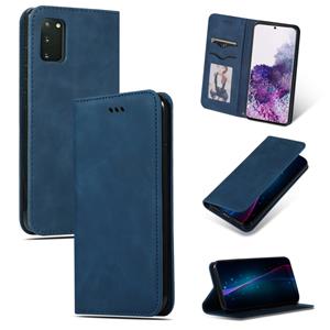 huismerk Voor Galaxy S20 Retro Skin feel Business Magnetic Horizontal Flip Leather Case (Navy Blue)