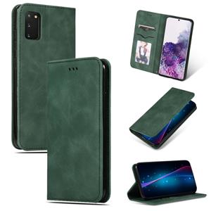 huismerk Voor Galaxy S20 Retro Skin Feel Business Magnetic Horizontal Flip Leather Case (Army Green)