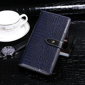 Idewei Crocodile Textuur Horizontale Flip Leren Case met Houder & Kaart Slots & Portemonnee voor iPhone 13 Pro (Dark Blue)