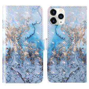 huismerk Voor iPhone 12 5.4 3D Painting Colored Drawing Pattern Horizontal Flip TPU + PU Leather Case met Holder & Card Slots & Wallet & Lanyard(Melkweg)