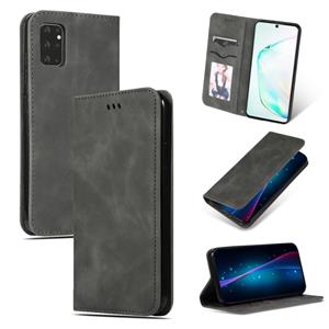 huismerk Voor Galaxy S20 Plus retro skin feel business magnetic horizontal flip leather case (donkergrijs)