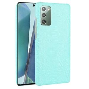 huismerk Voor Samsung Galaxy Note20 Schokbestendige Crocodile Texture PC + PU Case (Lichtgroen)