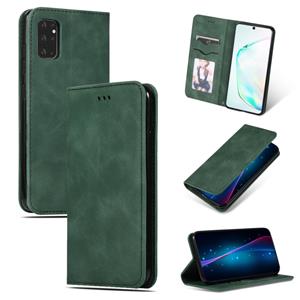 huismerk Voor Galaxy S20 Plus Retro Skin Feel Business Magnetic Horizontal Flip Leather Case (Army Green)