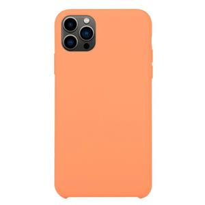 huismerk Solid Silicone Phone Case voor iPhone 13 Pro Max (Abrikoos Orange)