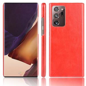 huismerk Voor Samsung Galaxy Note20 Ultra Schokbestendige Litchi Texture PC + PU Case(Rood)