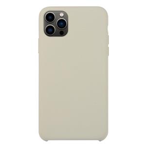 huismerk Solid Silicone Phone Case voor iPhone 13 Pro Max (Rock Ash)