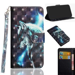 huismerk Voor Samsung Galaxy Note 20 3D-schilderpatroon Horizontaal Flip TPU + PU lederen hoesje met houder & kaartslots & portemonnee(Wolf)