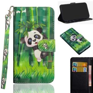 huismerk Voor Samsung Galaxy Note 20 3D-schilderpatroon Horizontaal Flip TPU + PU lederen hoesje met houder & kaartslots & portemonnee (Panda Klimmend Bamboe)