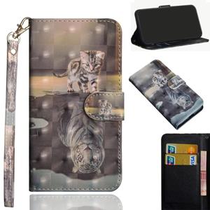 huismerk Voor Samsung Galaxy Note 20 3D-schilderpatroon Horizontaal Flip TPU + PU lederen hoesje met Holder & Card Slots & Wallet(Cat Tiger)