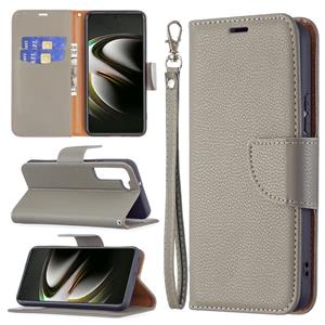 huismerk Voor Samsung Galaxy S22 5G Litchi Textuur Pure Kleur Horizontale Flip Lederen Telefoonhoesje Met Houder & Card Slots & Wallet & Lanyard