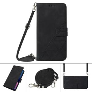 huismerk Crossbody 3D embossed flip lederen telefoonhoesje voor iphone 13 mini