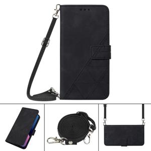 huismerk Crossbody 3D embossed flip lederen telefooncase voor iphone 13