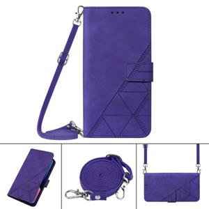 huismerk Crossbody 3D embossed flip lederen telefooncase voor iphone 13