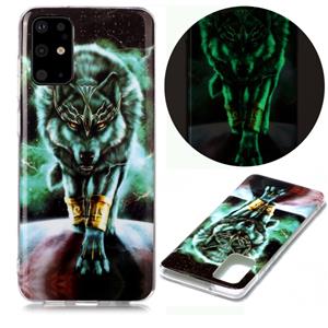 huismerk Voor Samsung Galaxy S20+ Lichtgevende TPU Soft Protective Case (Woeste Wolf)