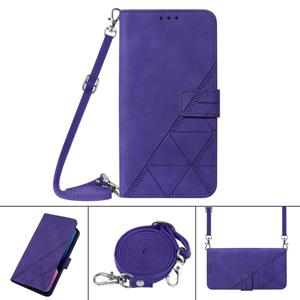 huismerk Crossbody 3D embossed flip lederen telefoonhoesje voor iphone 13 pro