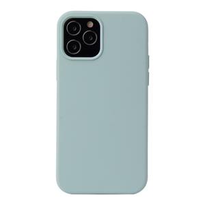 huismerk Solid Color Liquid Silicone Shockproof Protective Case For iPhone 13 mini(Emerald Green)