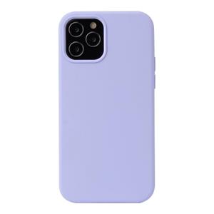 huismerk Solid Color Liquid Silicone Shockproof Protective Case For iPhone 13 mini(Light Purple)