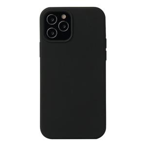 huismerk Solid Color Liquid Silicone Shockproof Protective Case For iPhone 13 mini(Black)