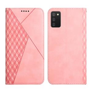 huismerk Voor Samsung Galaxy A02s Amerikaanse versie Diamond Pattern Splicing Skin Feel Magnetische Horizontale Flip Lederen Hoesje met Kaart Slots & Portemonn