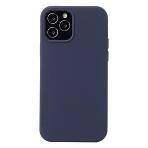 huismerk Solid Color Liquid Silicone Shockproof Protective Case For iPhone 13 mini(Midnight Blue)