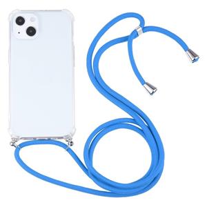 huismerk Schokbestendige Transparante TPU-beschermhoes met lanyard voor iPhone 13