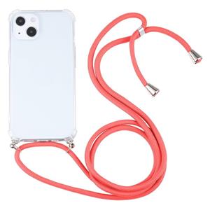 huismerk Schokbestendige Transparante TPU-beschermhoes met Lanyard voor iPhone 13