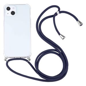 huismerk Schokbestendige Transparante TPU-beschermhoes met lanyard voor iPhone 13