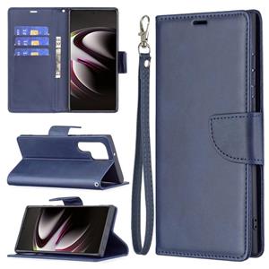 huismerk Voor Samsung Galaxy S22 Ultra 5G Retro Lamsvacht Textuur Pure Kleur Horizontale Flip Lederen Telefoonhoesje Met Houder & Card Slots & Wallet & Lanyard