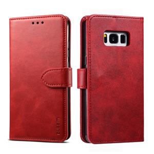 Voor Galaxy S8 GUSSIM Business Style Horizontale Flip Lederen Hoes met Houder & Card Slots & Wallet(Red)