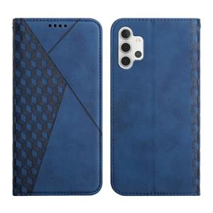 huismerk For Samsung Galaxy A32 5G Diamond Pattern Splicing Skin Feel Magnetic Horizontal Flip Leather Case with Card Slots & Holder & Wallet(Blue)