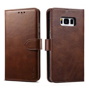 Voor Galaxy S8 GUSSIM Business Style Horizontale Flip Lederen Hoes met Houder & Card Slots & Wallet(Brown)