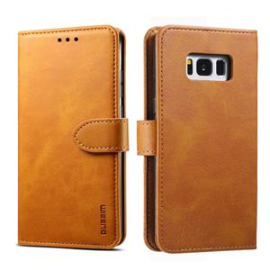 Voor Galaxy S8 GUSSIM Business stijl horizontale Flip lederen draagtas met houder & kaartsleuven & portemonnee (kaki)