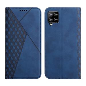 huismerk For Samsung Galaxy A42 5G Diamond Pattern Splicing Skin Feel Magnetic Horizontal Flip Leather Case with Card Slots & Holder & Wallet(Blue)