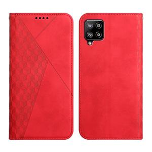 huismerk For Samsung Galaxy A42 5G Diamond Pattern Splicing Skin Feel Magnetic Horizontal Flip Leather Case with Card Slots & Holder & Wallet(Red)