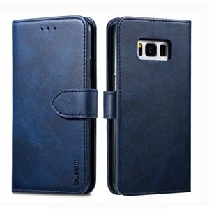 Voor Galaxy S8+ GUSSIM Business Style Horizontal Flip Leather Case met Holder & Card Slots & Wallet(Blue)