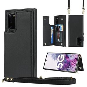 huismerk Voor Samsung Galaxy Note20 Cross-Body Square Double Buckle Flip Card Tas TPU + PU Case met kaartslots & portemonnee en foto & riem