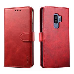 Voor Galaxy S9 GUSSIM Business Style Horizontal Flip Leather Case met Holder & Card Slots & Wallet(Red)