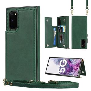 huismerk Voor Samsung Galaxy Note20 Cross-body Square Double Buckle Flip Card Tas TPU + PU Case met kaartslots & portefeuille en foto & riem