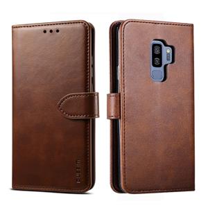 Voor Galaxy S9 GUSSIM Business Style Horizontale Flip Lederen Hoes met Houder & Card Slots & Wallet(Brown)