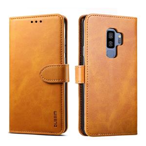 Voor Galaxy S9 GUSSIM Business stijl horizontale Flip lederen draagtas met houder & kaartsleuven & portemonnee (kaki)